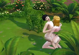 SIMS 4 - MATURE BLONDE GETS Vagina Destroyed AND FUCKS CHUBBY BLACK HAIRED LADY IN PUBLIC