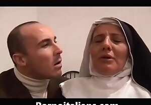 The italian nun slut does blowjob - il pompino della suora italiana milf