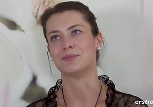 Freya Watches Herself as She Plays With a Dildo