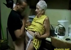 Old Granny receives drilled by
